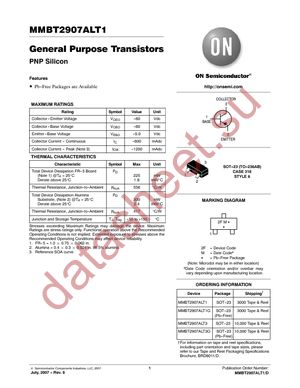 MMBT2907ALT1G datasheet  